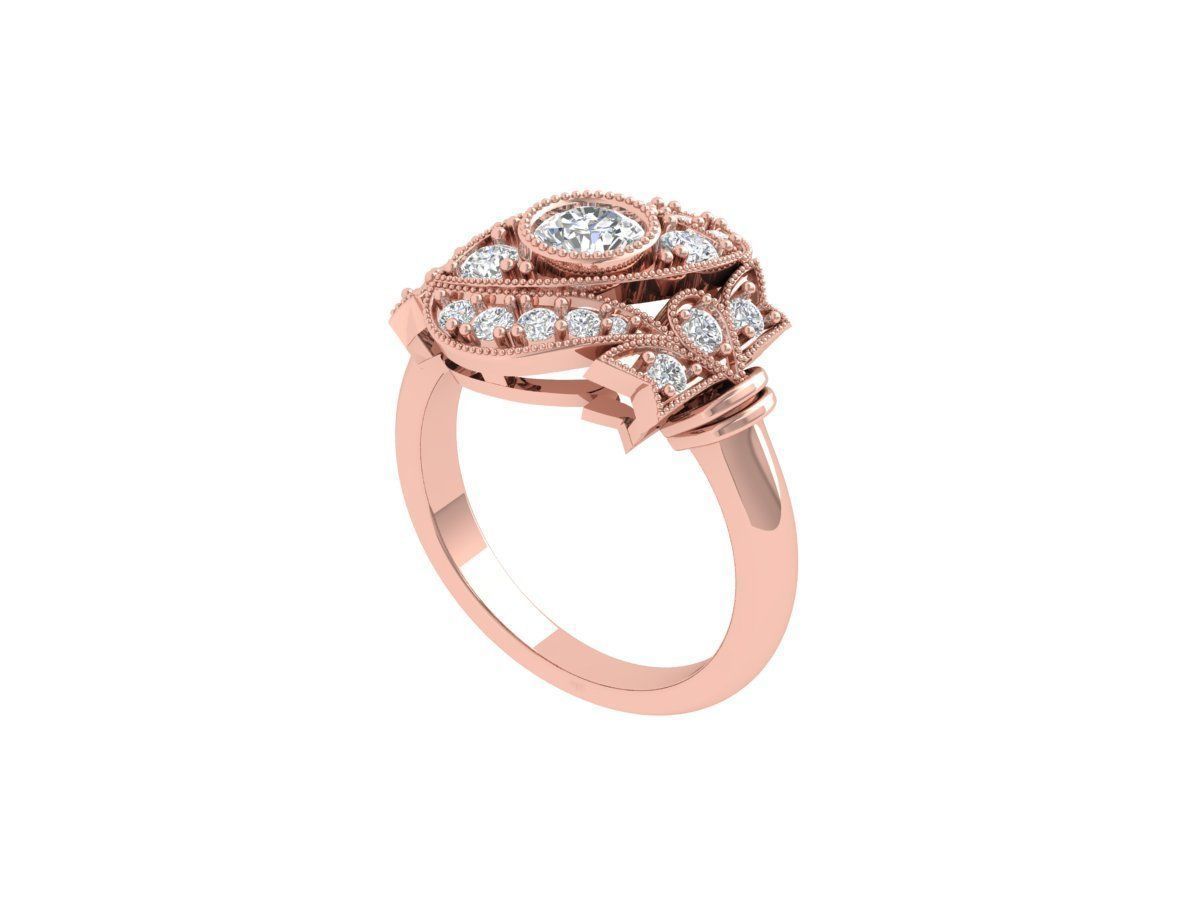 Art Deco Ring 3D print model_3