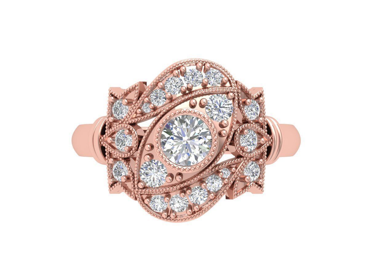 Art Deco Ring 3D print model_5