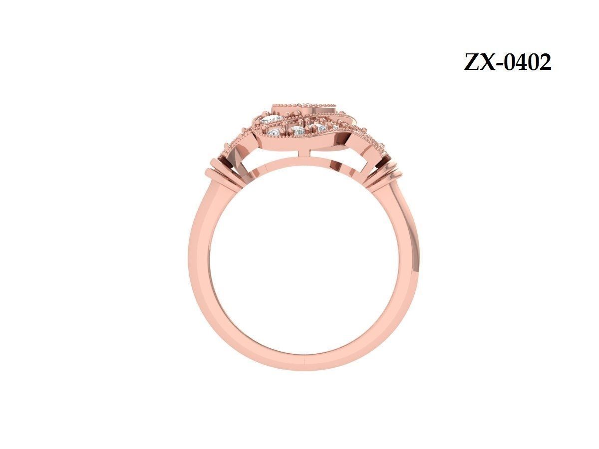 Art Deco Ring 3D print model_6