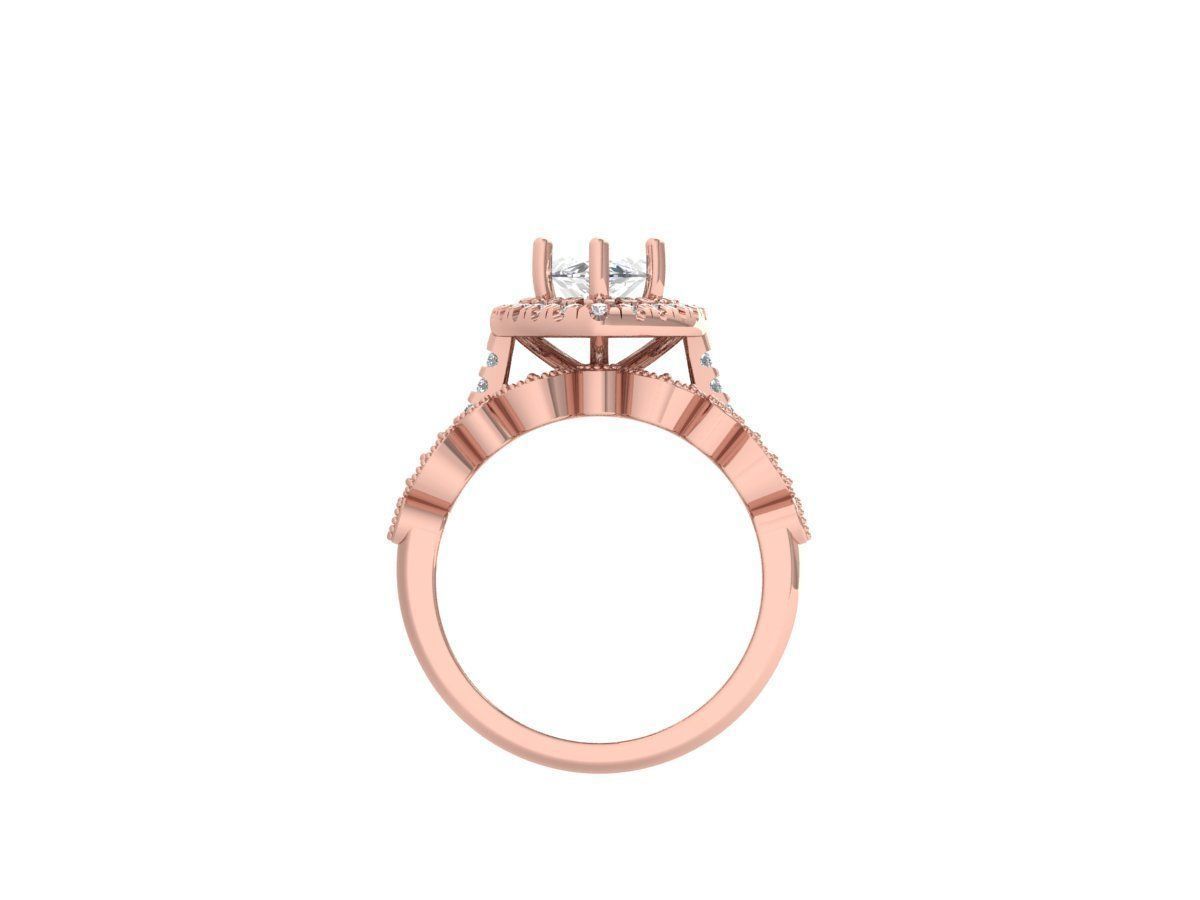 Marquise Solitaire Ring 3D print model_6