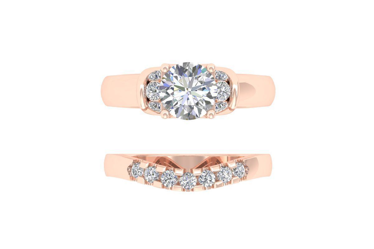 Couple ring 3D print model_5