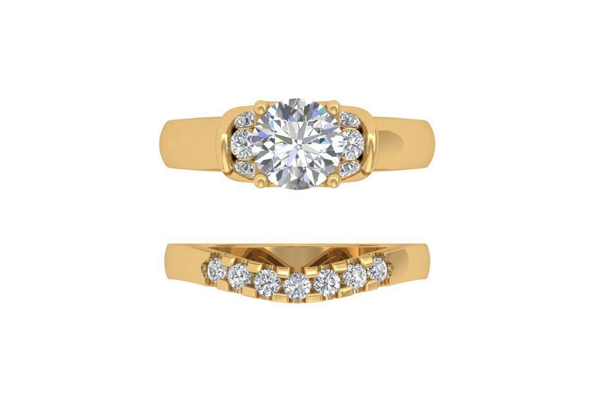 Couple ring 3D print model_3