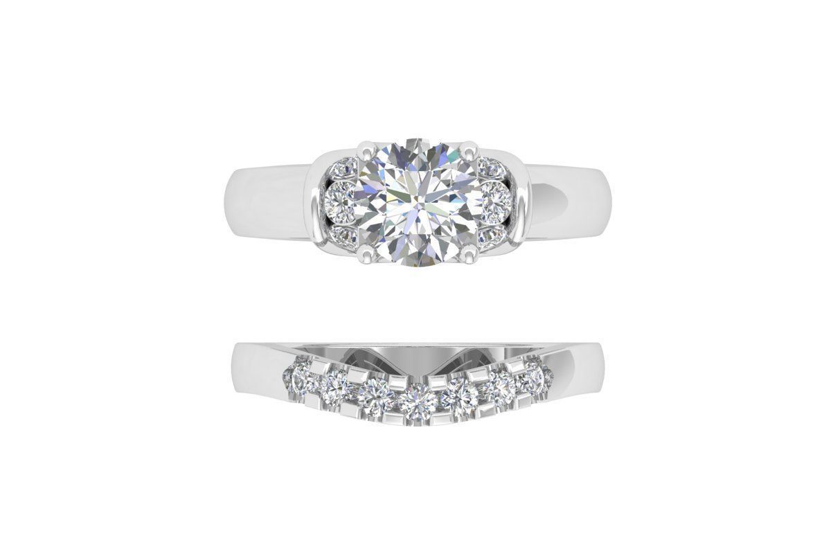 Couple ring 3D print model_4