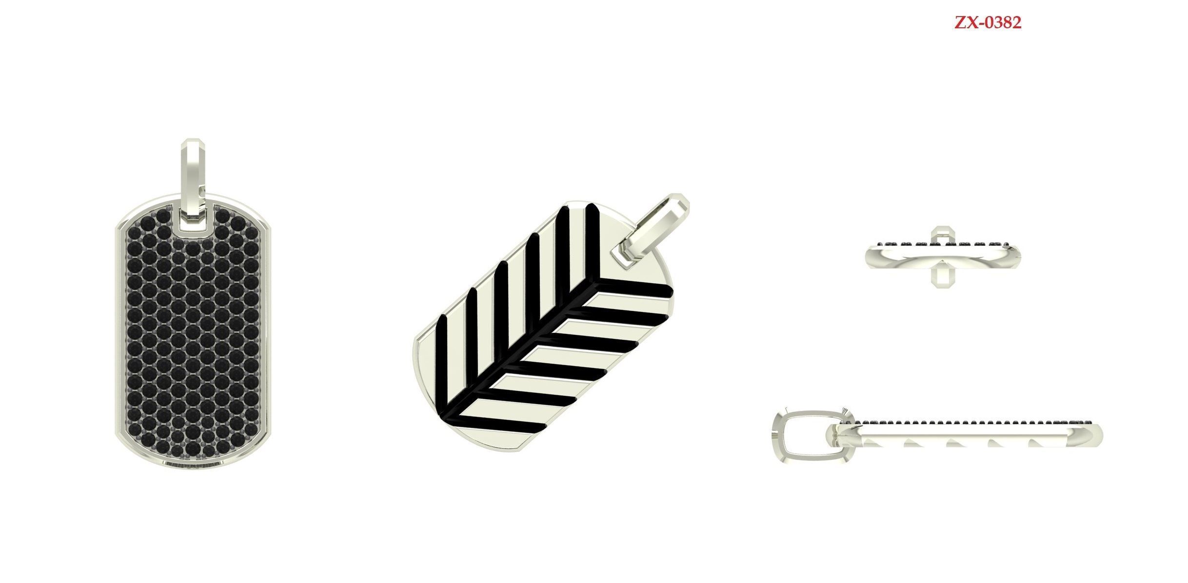 Antiq Art Deco Pendant 3D print model_3