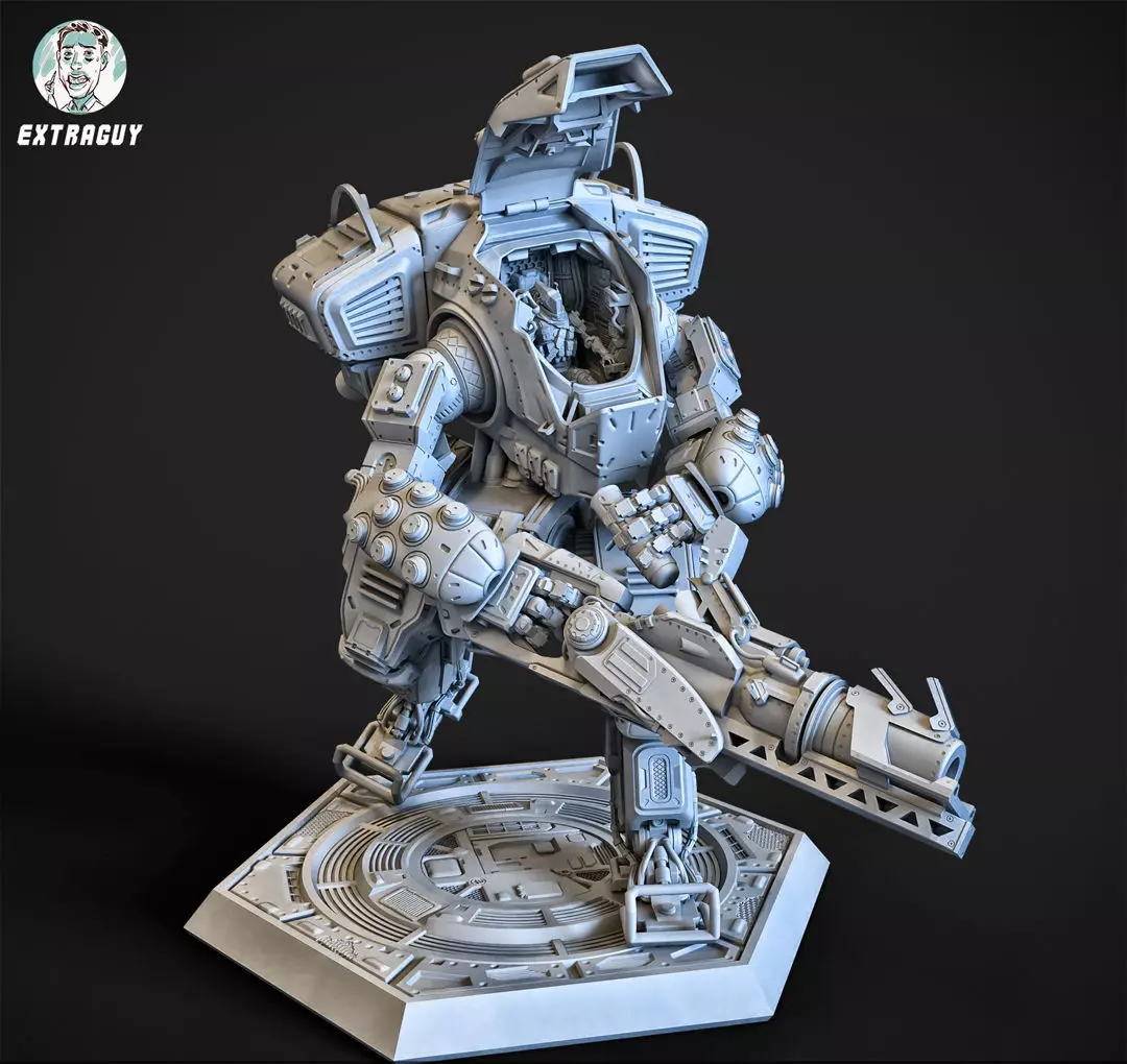 A Robot and his Big Robot 75mm 3D Printable 3D print model_0