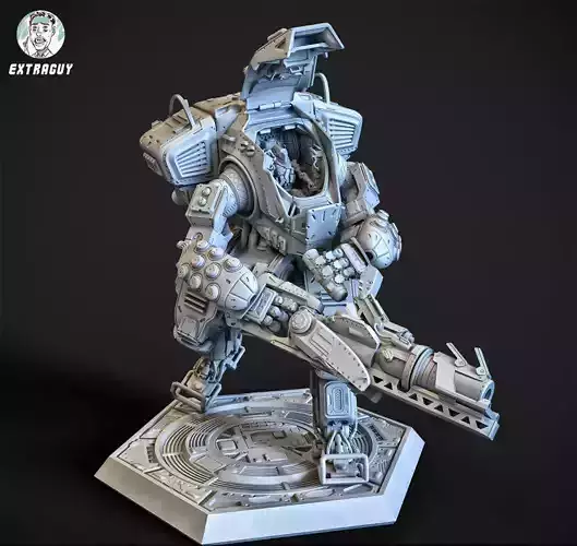 A Robot and his Big Robot 75mm 3D Printable 3D print model
