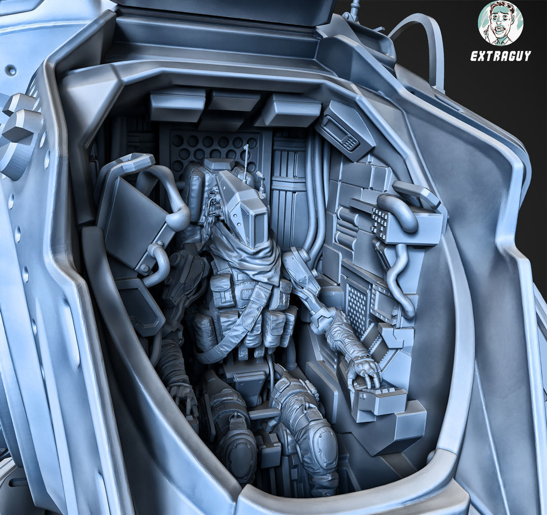 A Robot and his Big Robot 75mm 3D Printable 3D print model_8