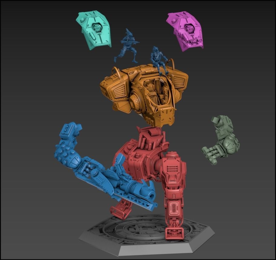 A Robot and his Big Robot 75mm 3D Printable 3D print model_10
