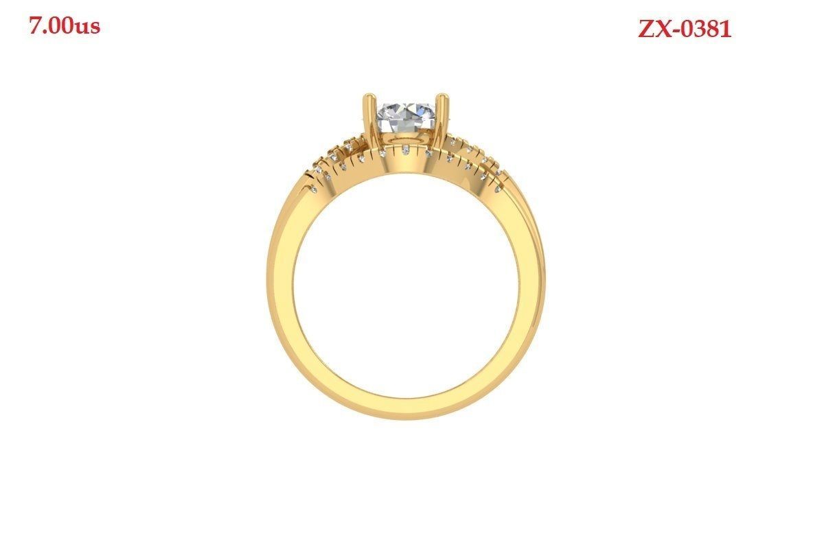 Solitair Ring Bridal Set 3D print model_8