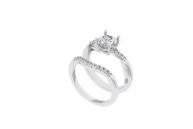 Solitair Ring Bridal Set