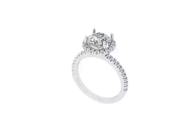 Single Stone With Side Stone Ring