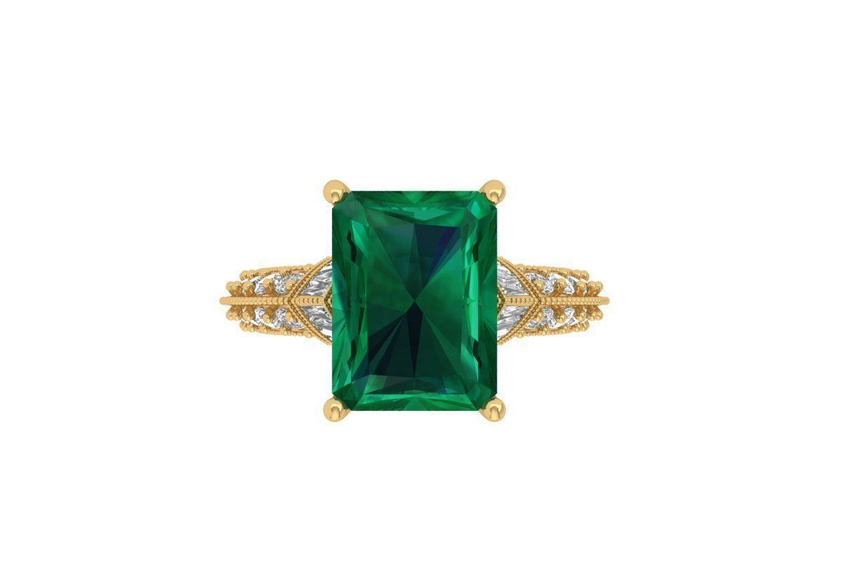 Art Deco Ring 3D print model_4