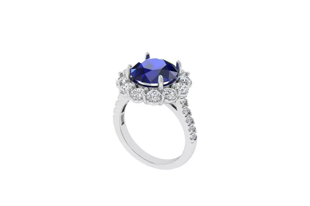 Solitaire Engagement Ring 3D print model_0