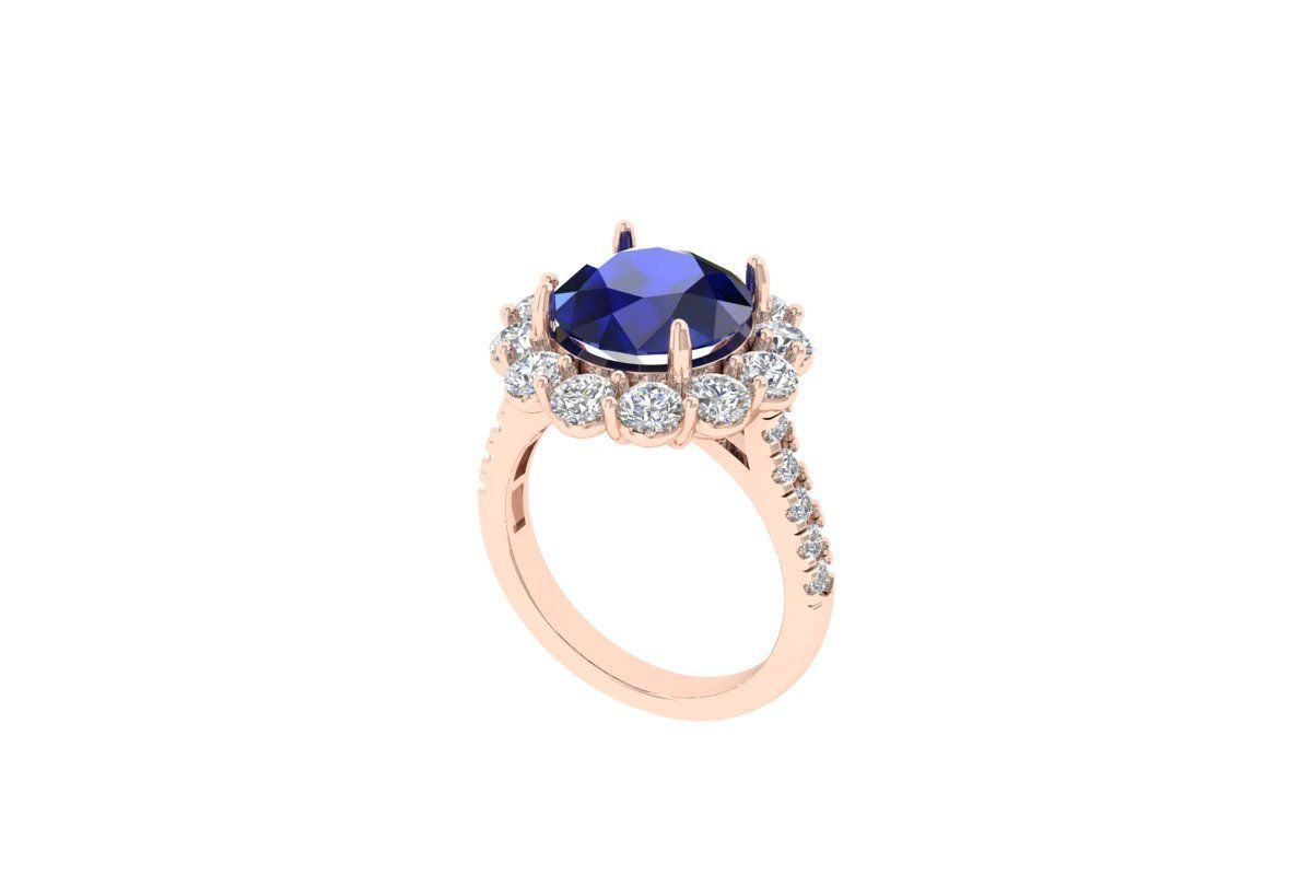 Solitaire Engagement Ring 3D print model_3