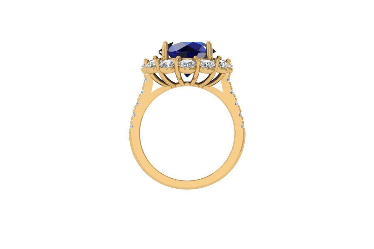 Solitaire Engagement Ring 3D print model_8