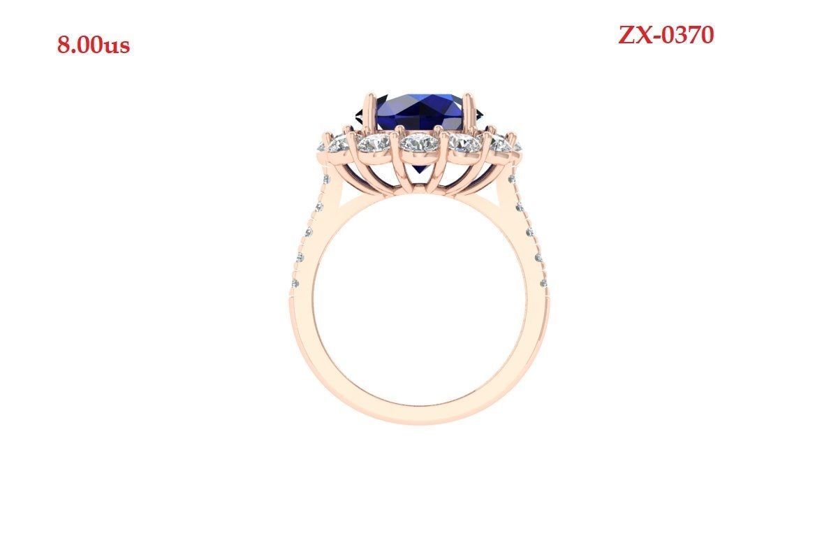 Solitaire Engagement Ring 3D print model_4