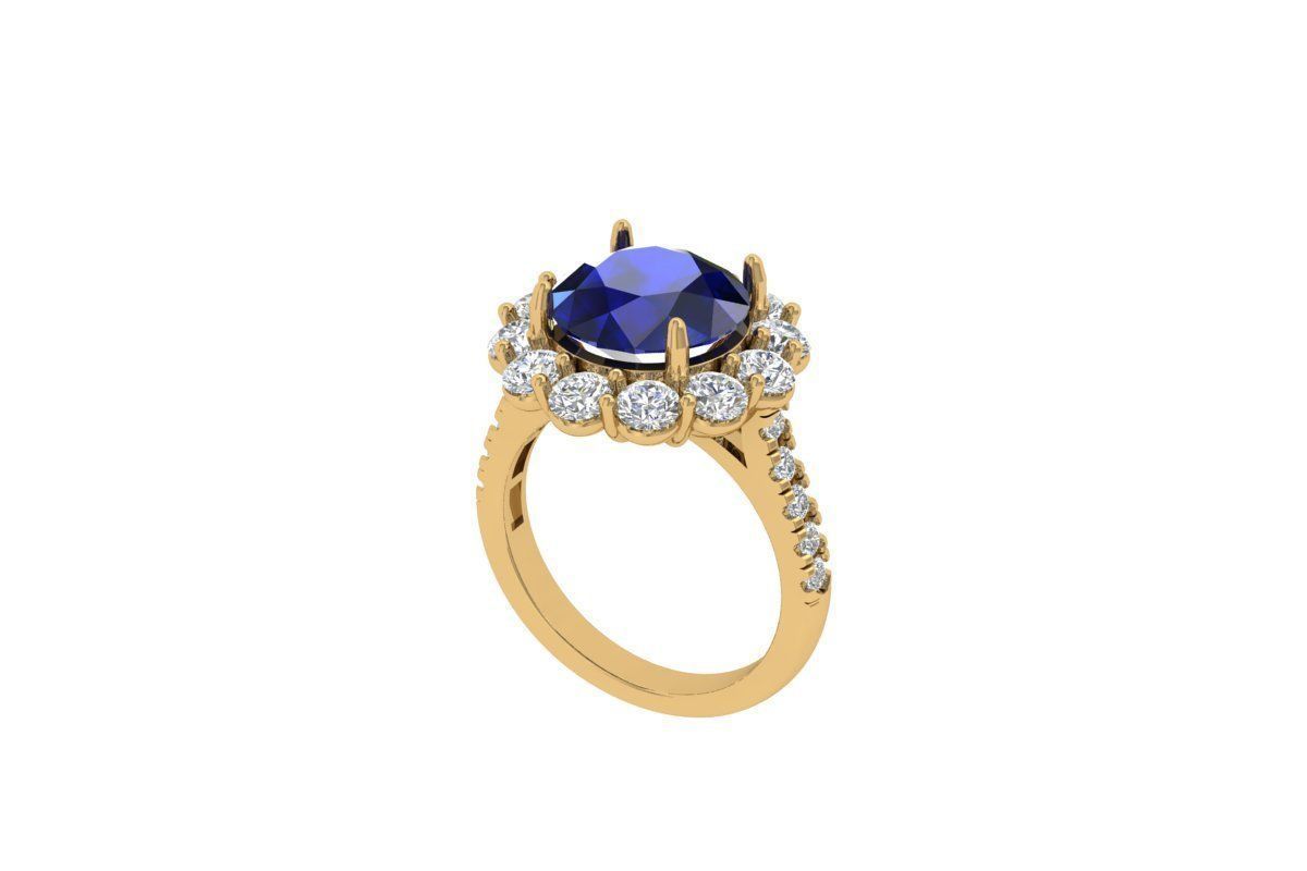 Solitaire Engagement Ring 3D print model_1