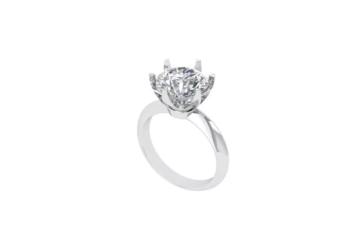 Single Stone Ring 3D print model