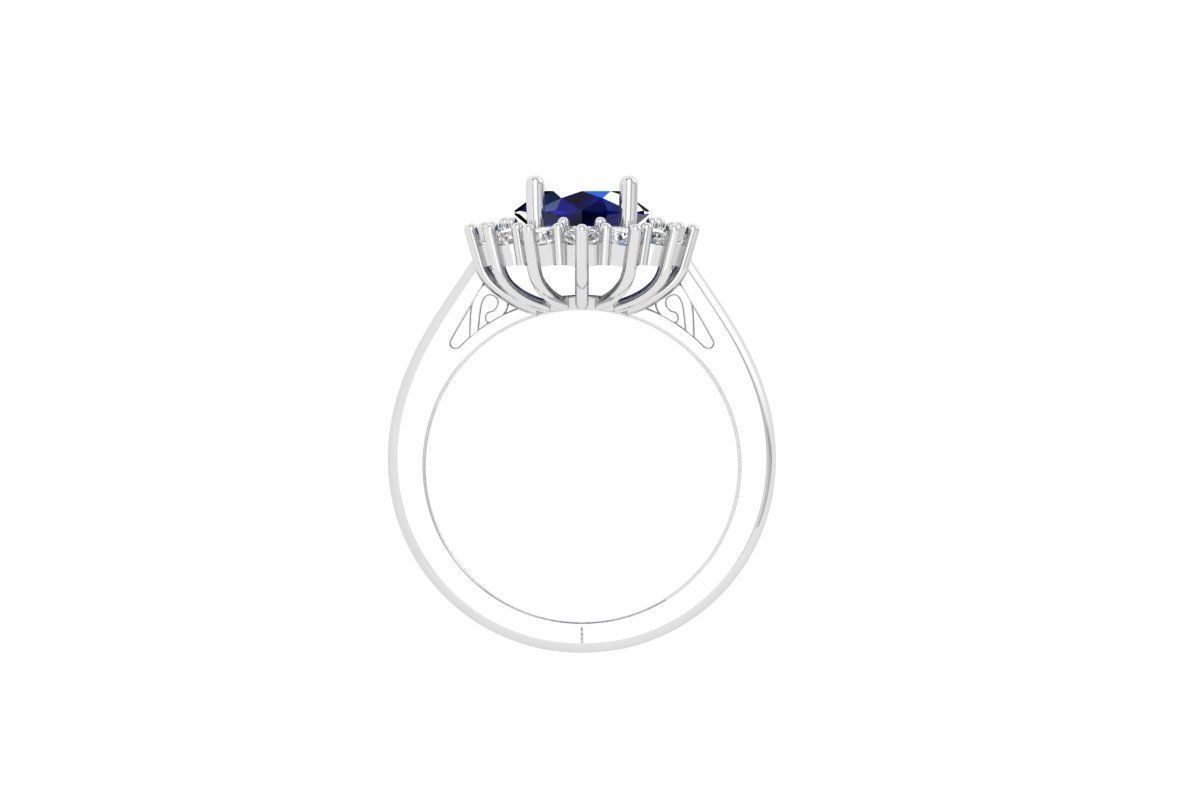 Oval Solitaire Ring 3D print model_8