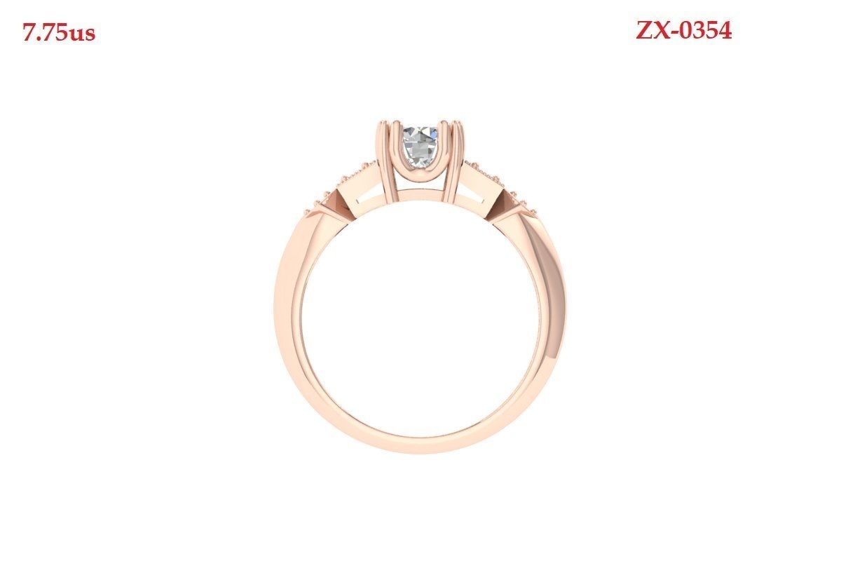 Wedding Ring 3D print model_5