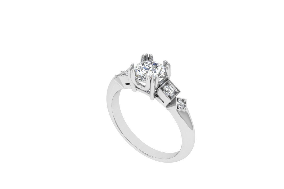 Wedding Ring 3D print model_1