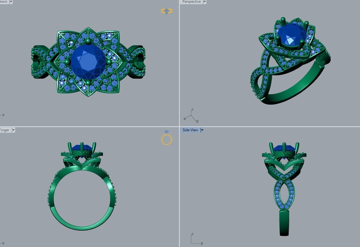 ring jewelry 3D print model_4