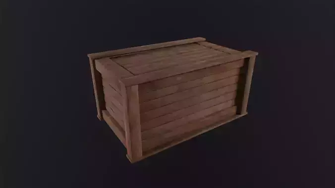 Wooden Box 3D Model
