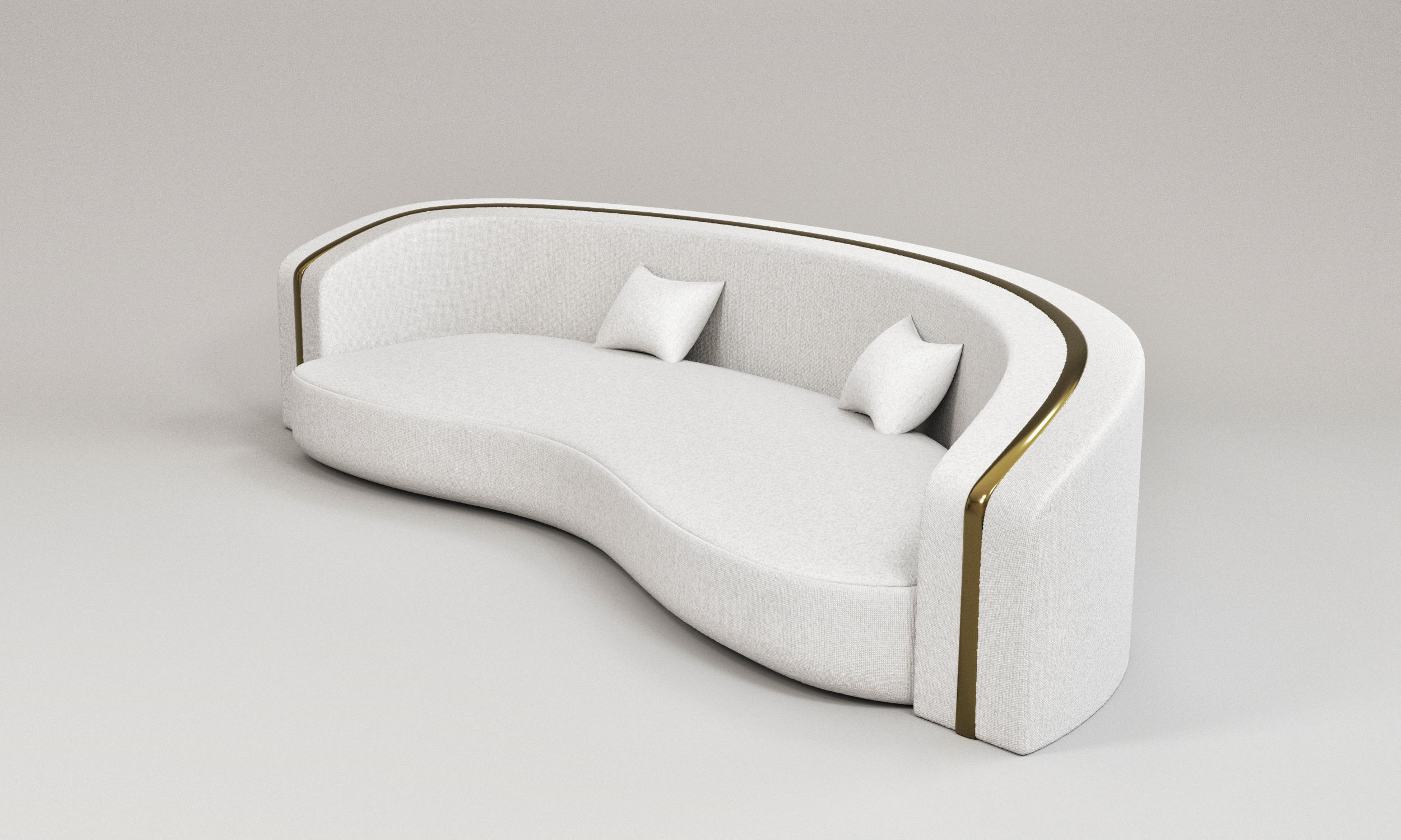 Sofa - White Cloud 3D model_2