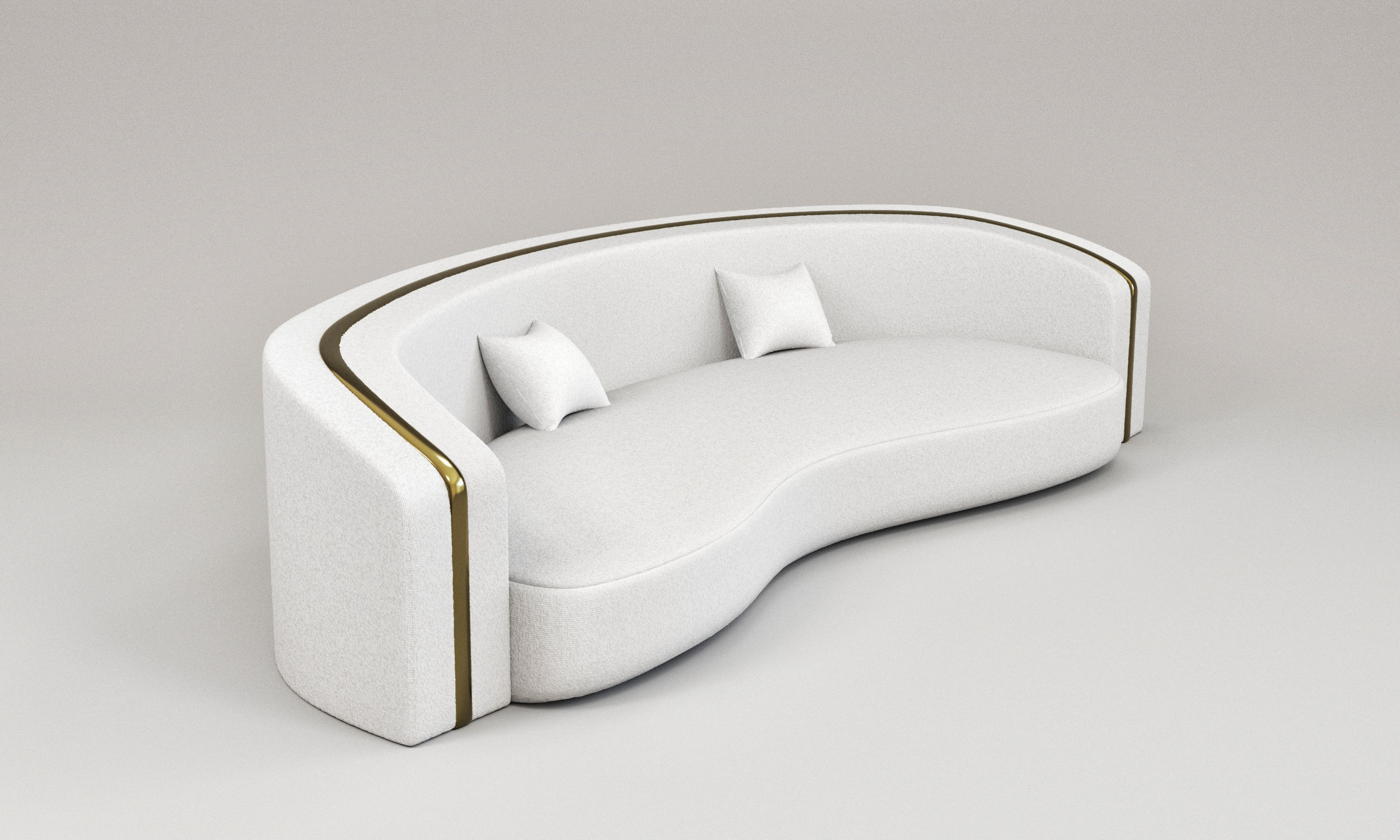 Sofa - White Cloud 3D model_1