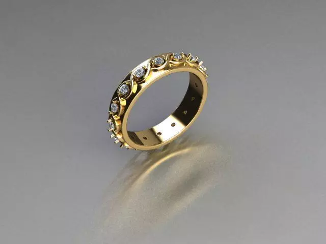 ring jewelry 3D print model_0