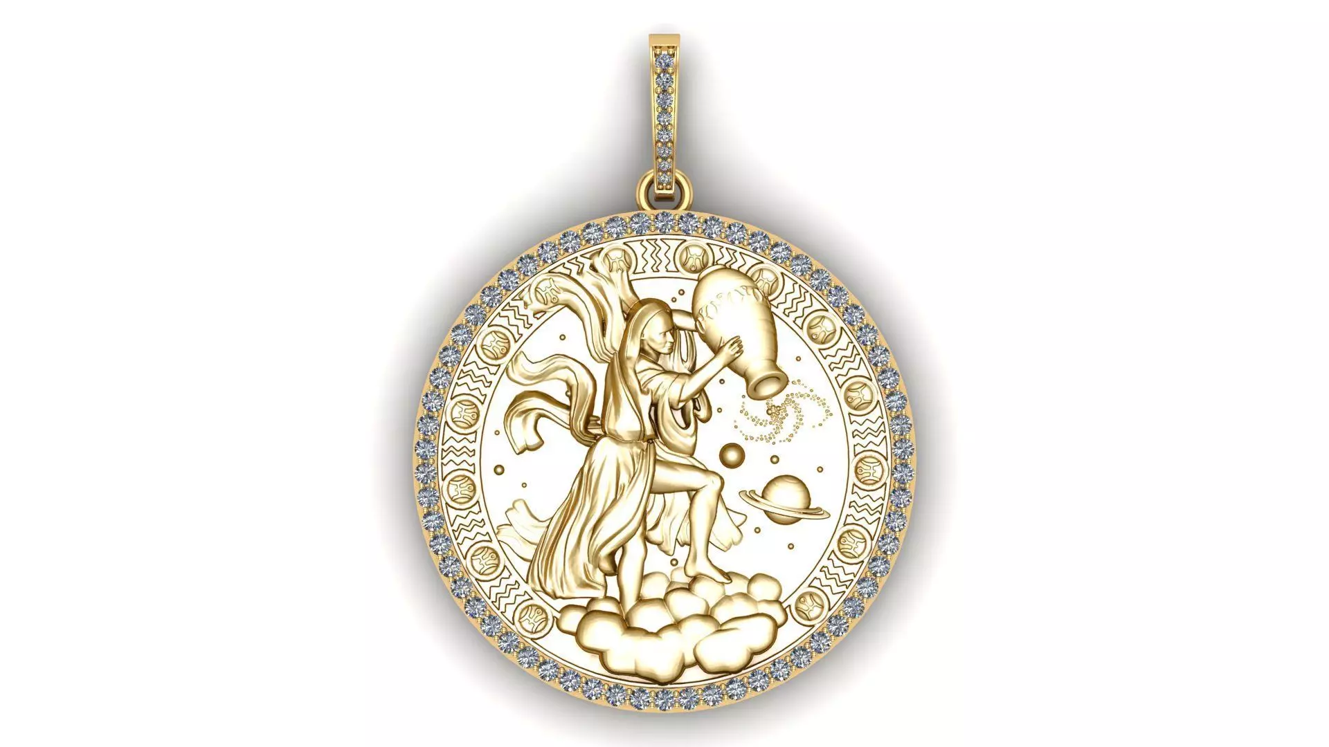 Aquarius Horoscope 3D print model