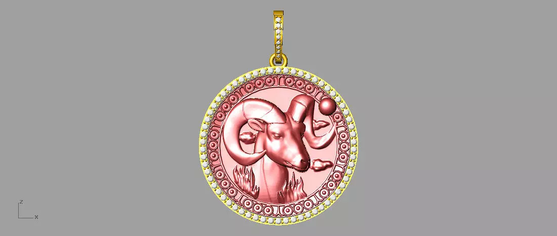 Aries Horoscope  3D print model_0