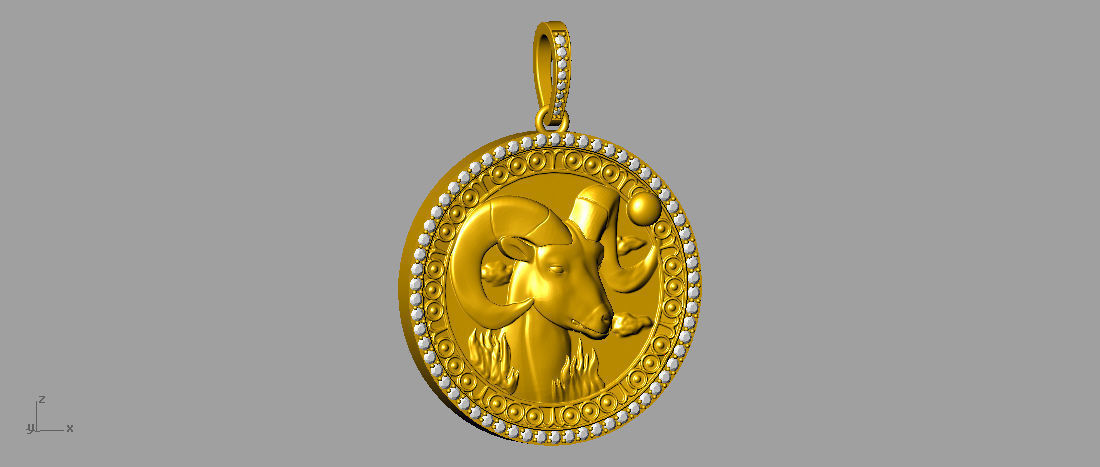 Aries Horoscope  3D print model_1