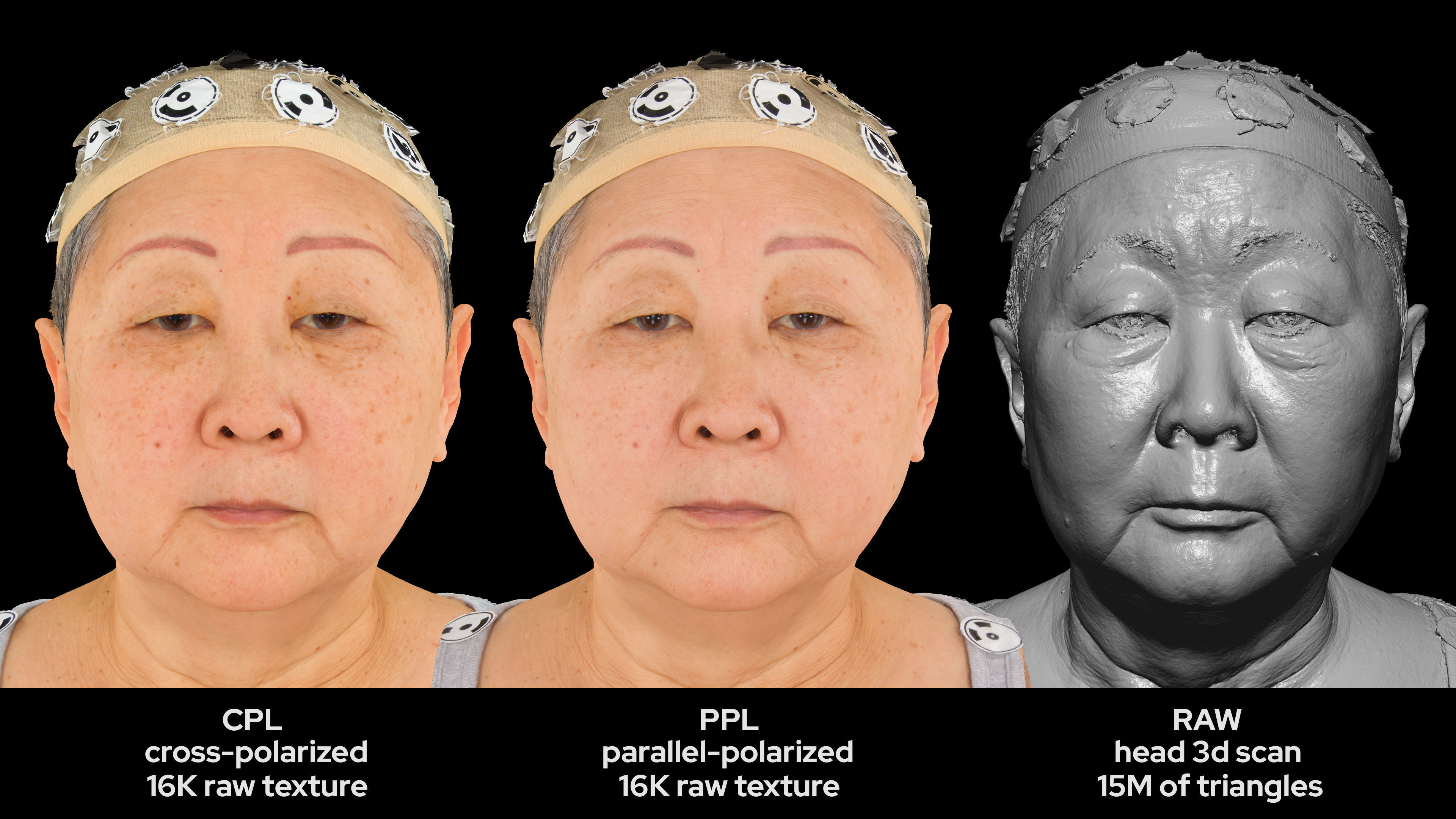 Asian Female 70s head scan 046 3D model_4