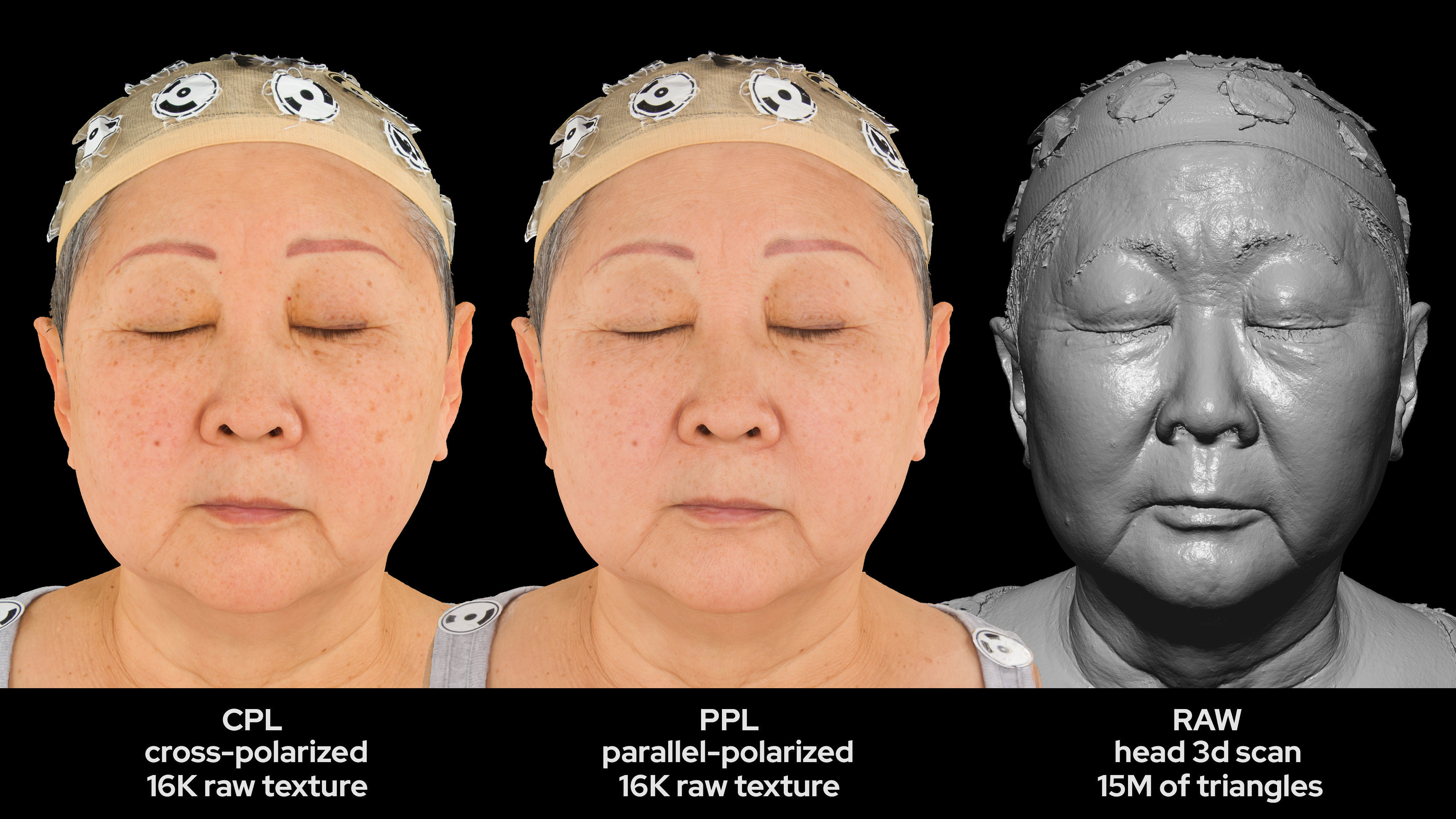 Asian Female 70s head scan 046 3D model_5