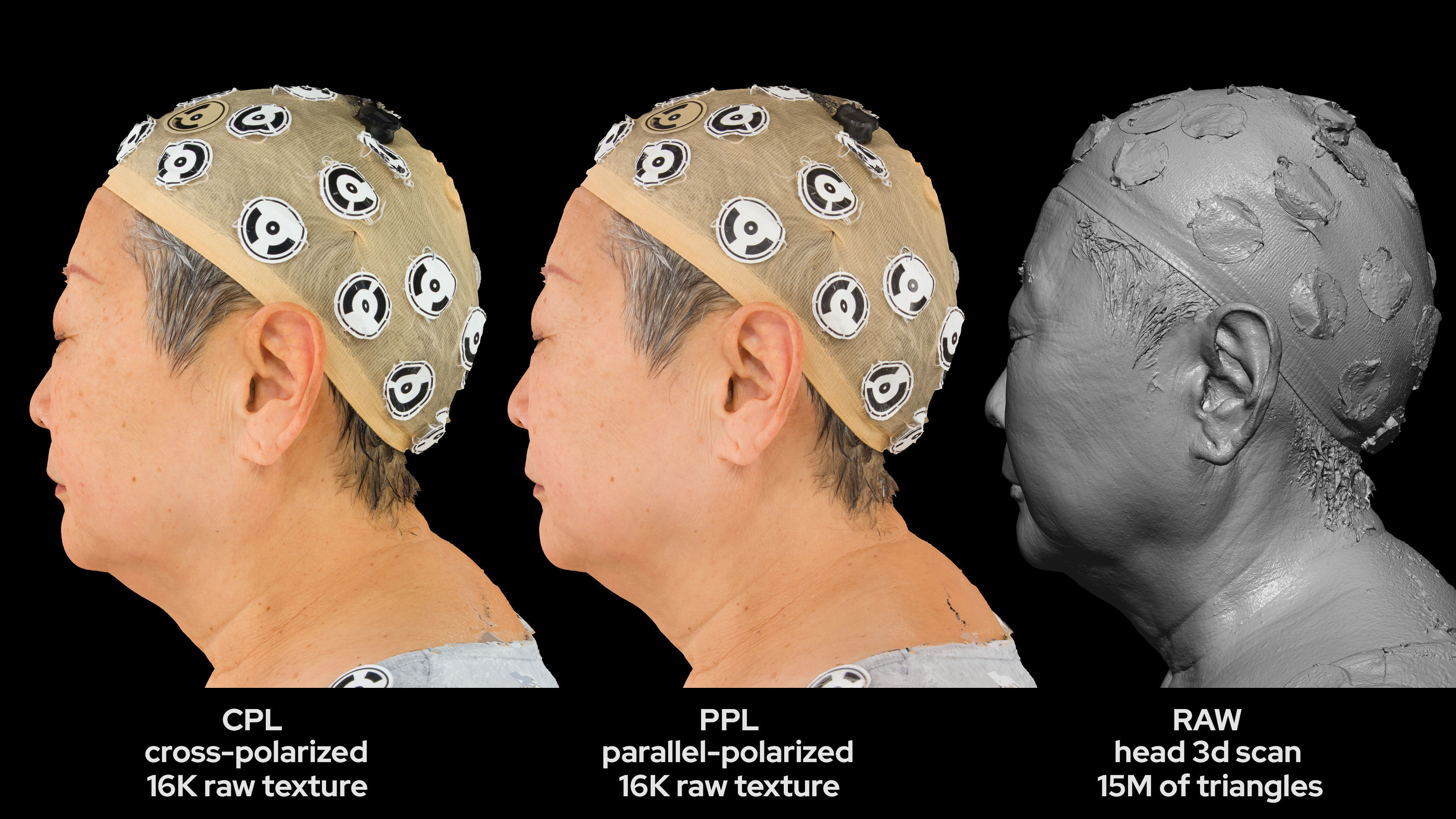 Asian Female 70s head scan 046 3D model_6