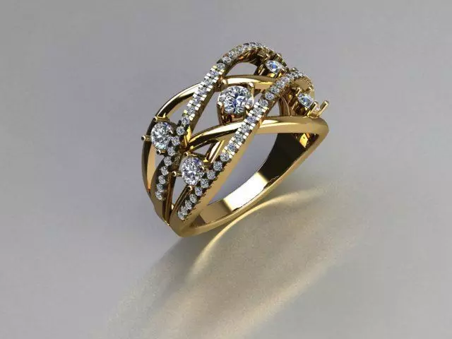 ring jewelry 3D print model_0