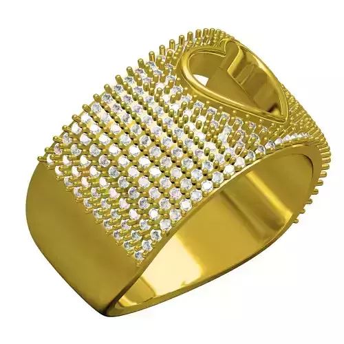 Antique Hollow Out Heart cocktail Ring for Women