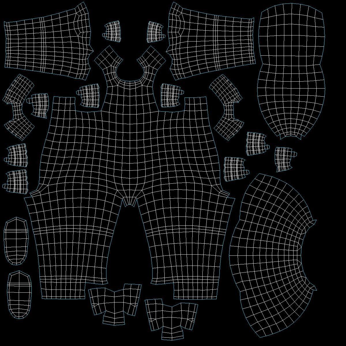 Adult Stickman 180cm CAT Rig Low-poly 3D model_17