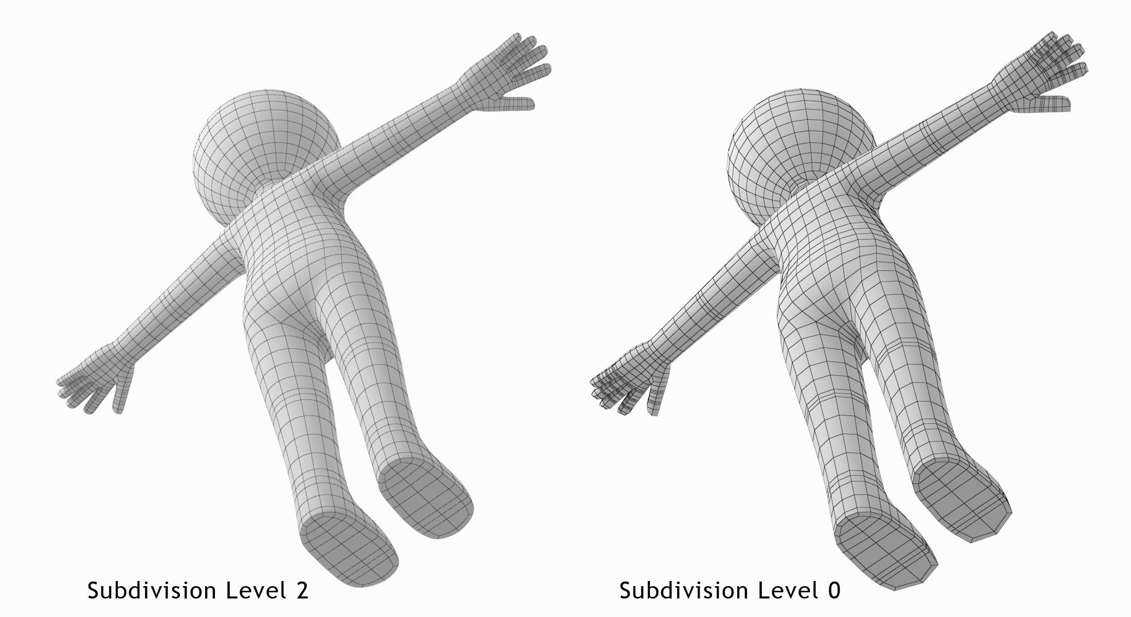 Adult Stickman 180cm CAT Rig Low-poly 3D model_15