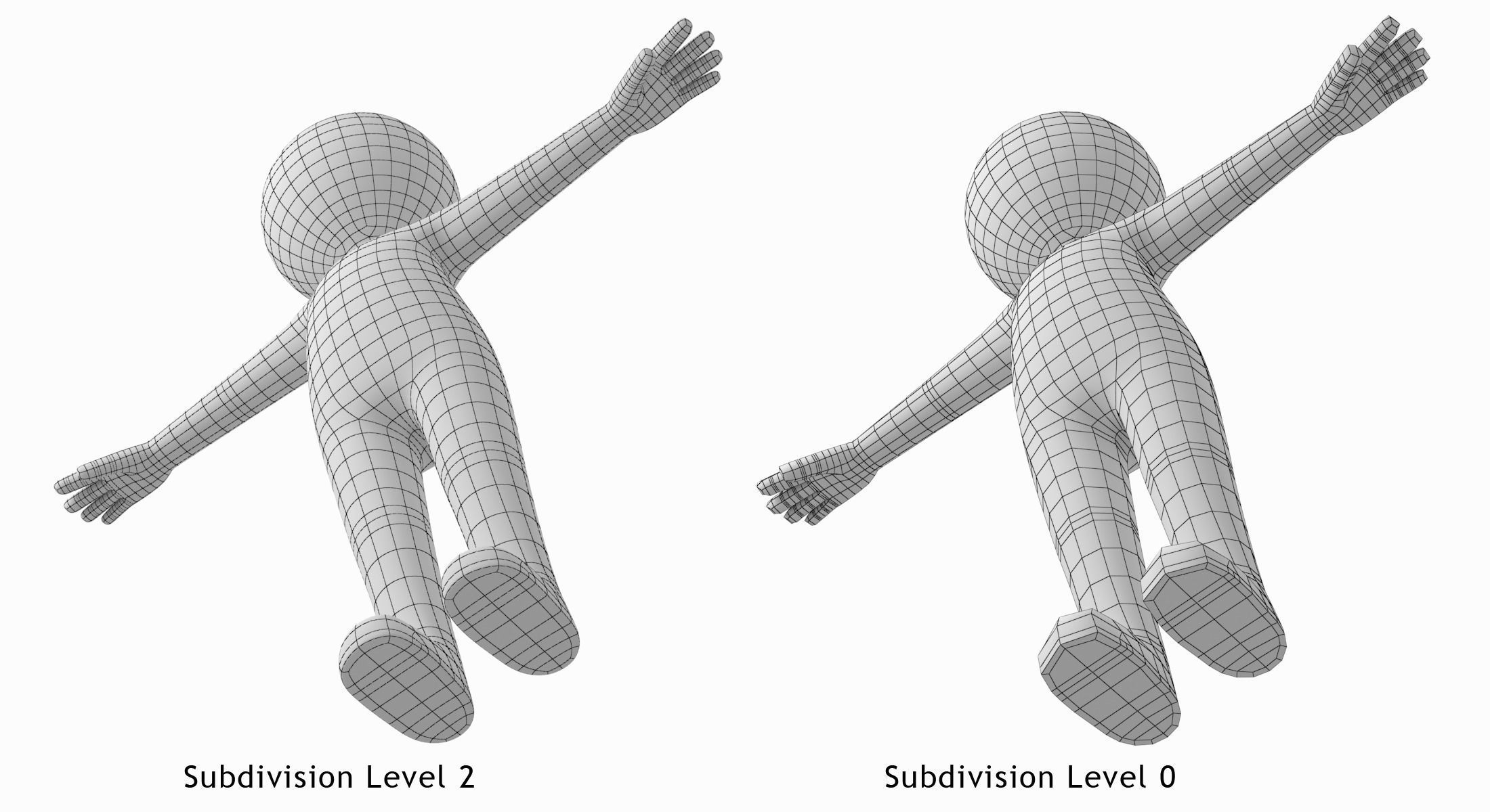 Adult Stickman 180cm CAT Rig Low-poly 3D model_13