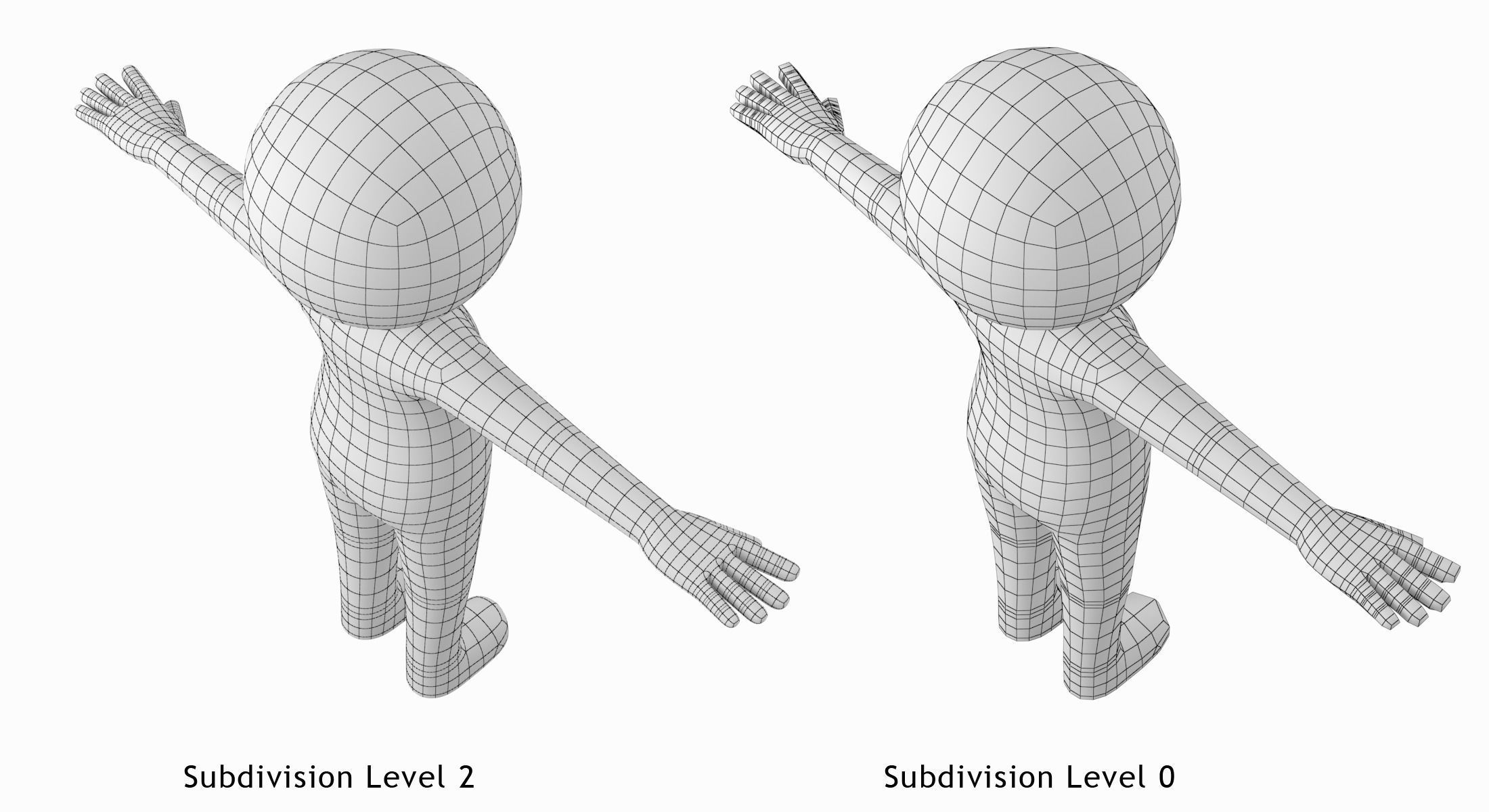Adult Stickman 180cm CAT Rig Low-poly 3D model_11