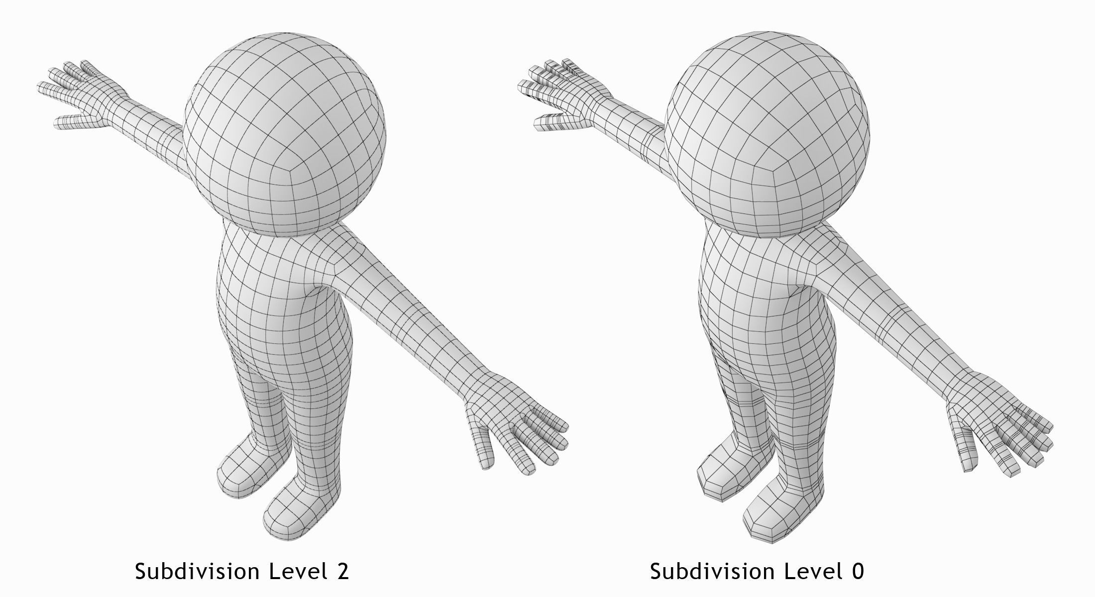 Adult Stickman 180cm CAT Rig Low-poly 3D model_8