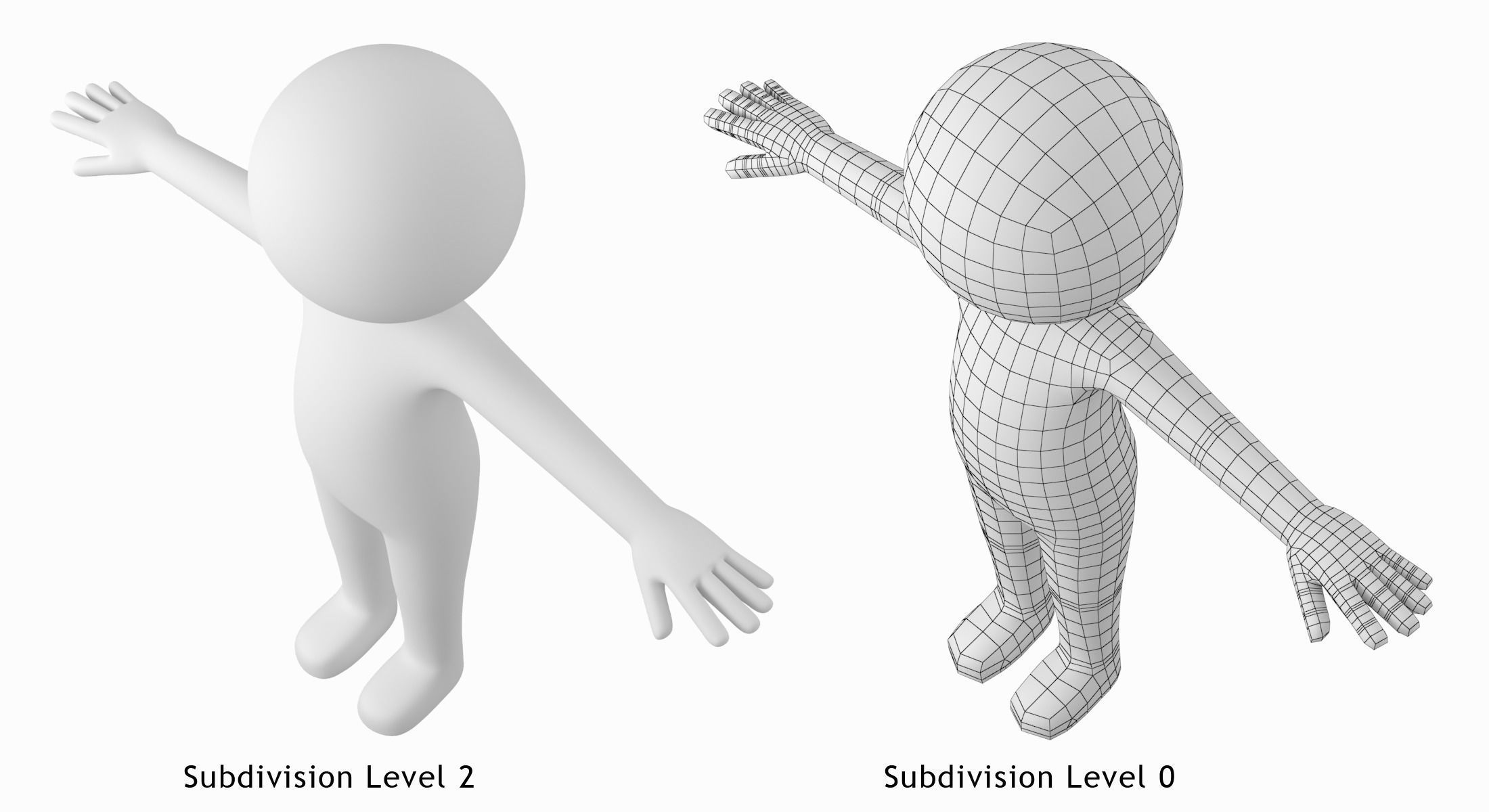 Adult Stickman 180cm CAT Rig Low-poly 3D model_7