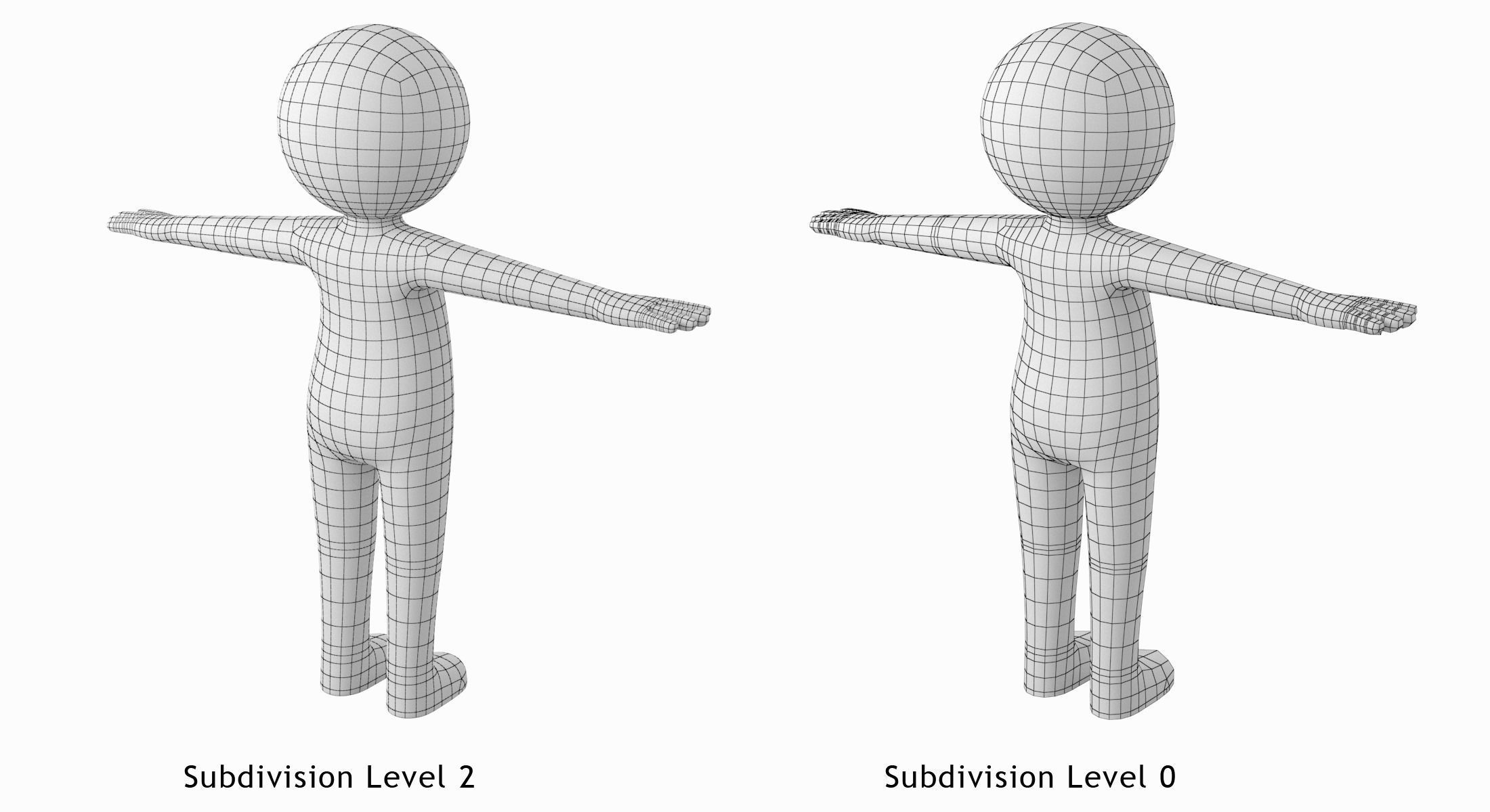Adult Stickman 180cm CAT Rig Low-poly 3D model_6
