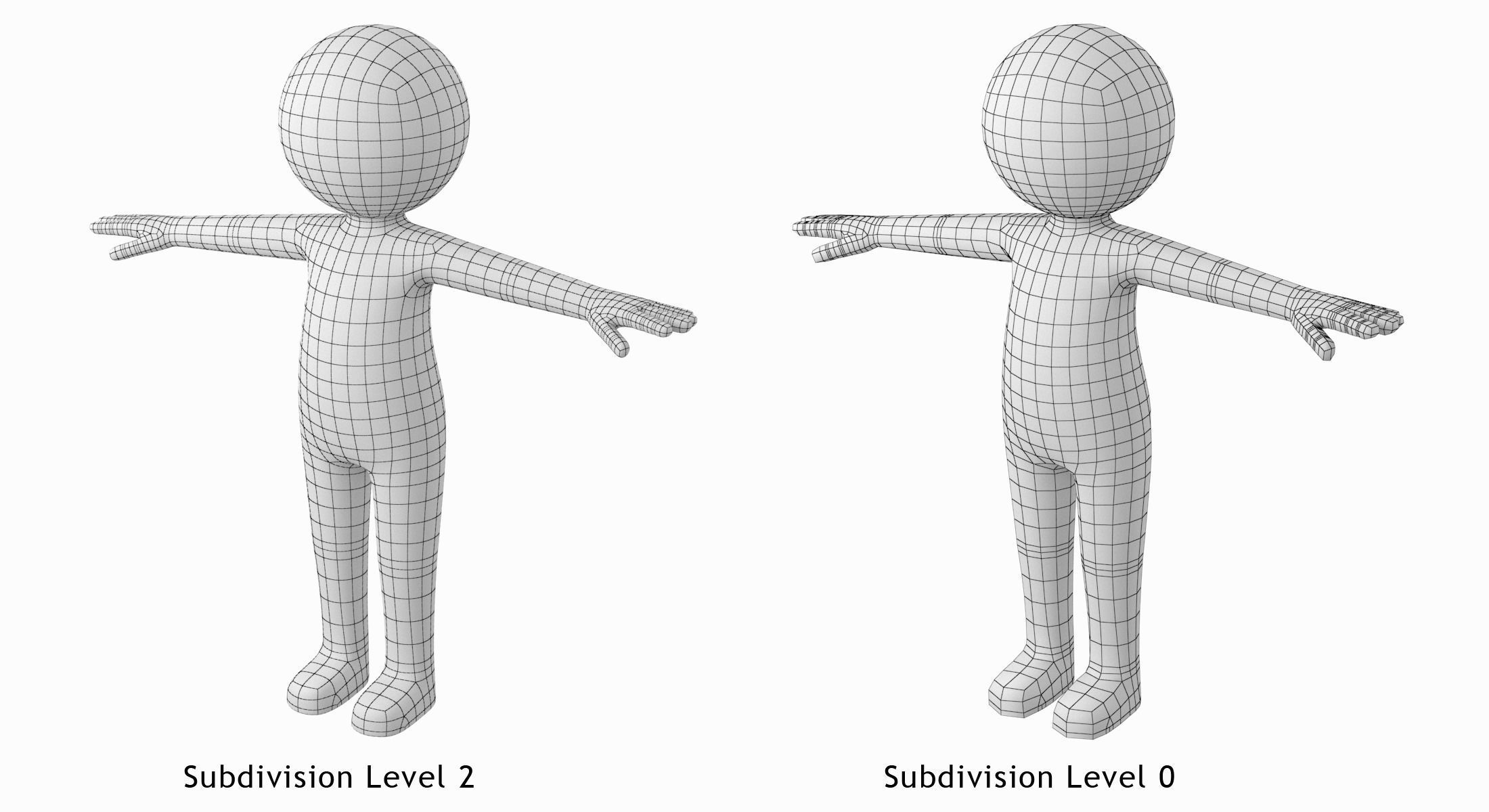 Adult Stickman 180cm CAT Rig Low-poly 3D model_4