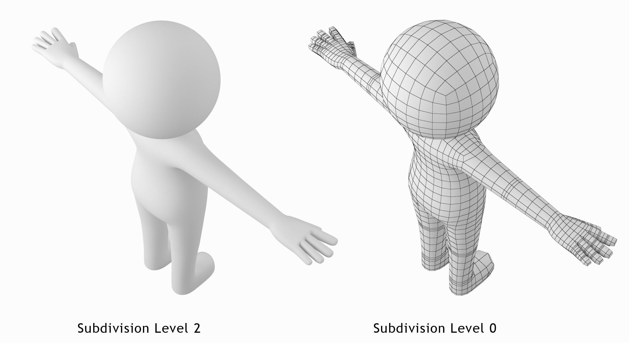 Adult Stickman 180cm CAT Rig Low-poly 3D model_9