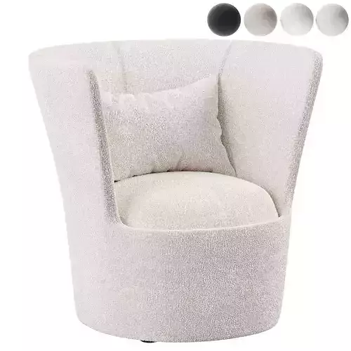 Cape Armchair Low-poly 3D model