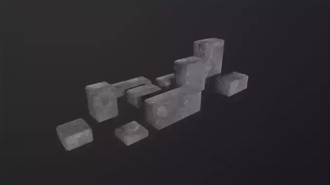 Stone Bricks 3D Model