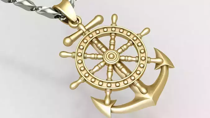 Anchor Pendant D36 3D print model